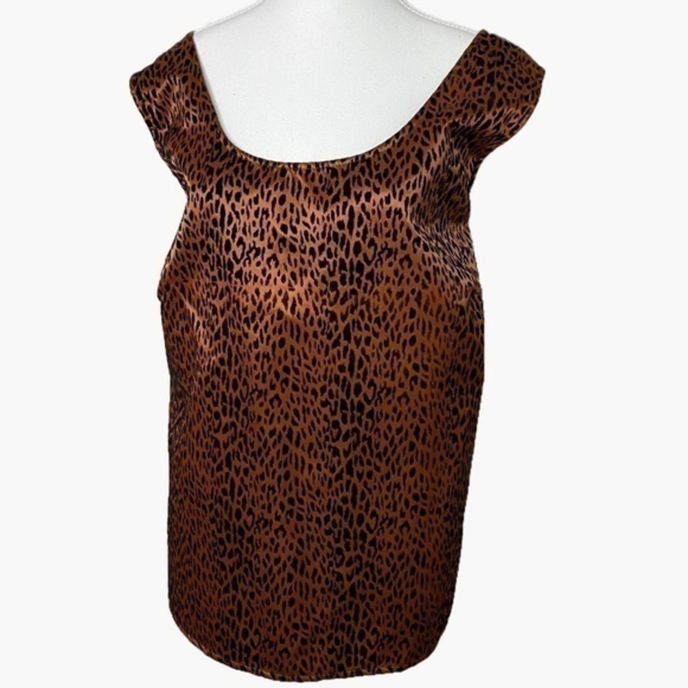 Dana Kay Vintage Textured Animal Print Tank Top